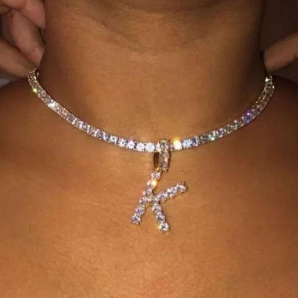 Diamond Initial Necklace